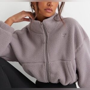 Gymshark Women's Elevate fleece midi Jacket - Light Purple
